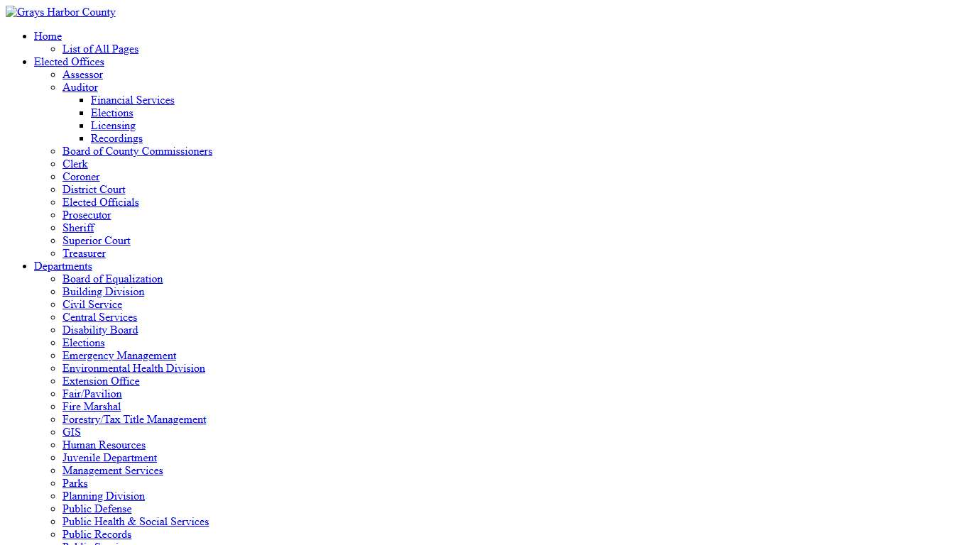 Welcome to Grays Harbor County